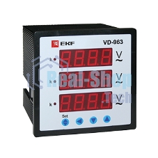 Вольтметр цифровой VD-963 на панель 96х96 трехфазный EKF vd-963 Вольтметр цифровой VD-963 на панель 96х96 трехфазный EKF vd-963