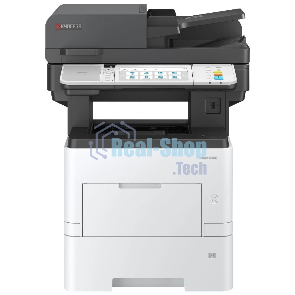 МФУ лазерное Kyocera ECOSYS MA4500ix (110C113NL0), A4, ч/б, печ. до 45 стр/мин., скан. до 60 стр/мин. (ч/б) 40 стр/мин. цвет, 1200 x 1200 dpi (печать) 600x600dpi (скан.), USB, RJ-45, Air Print, Mopria