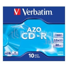 Диск CD-R Verbatim 700Mb 52x Jewel case (10шт) (43327)