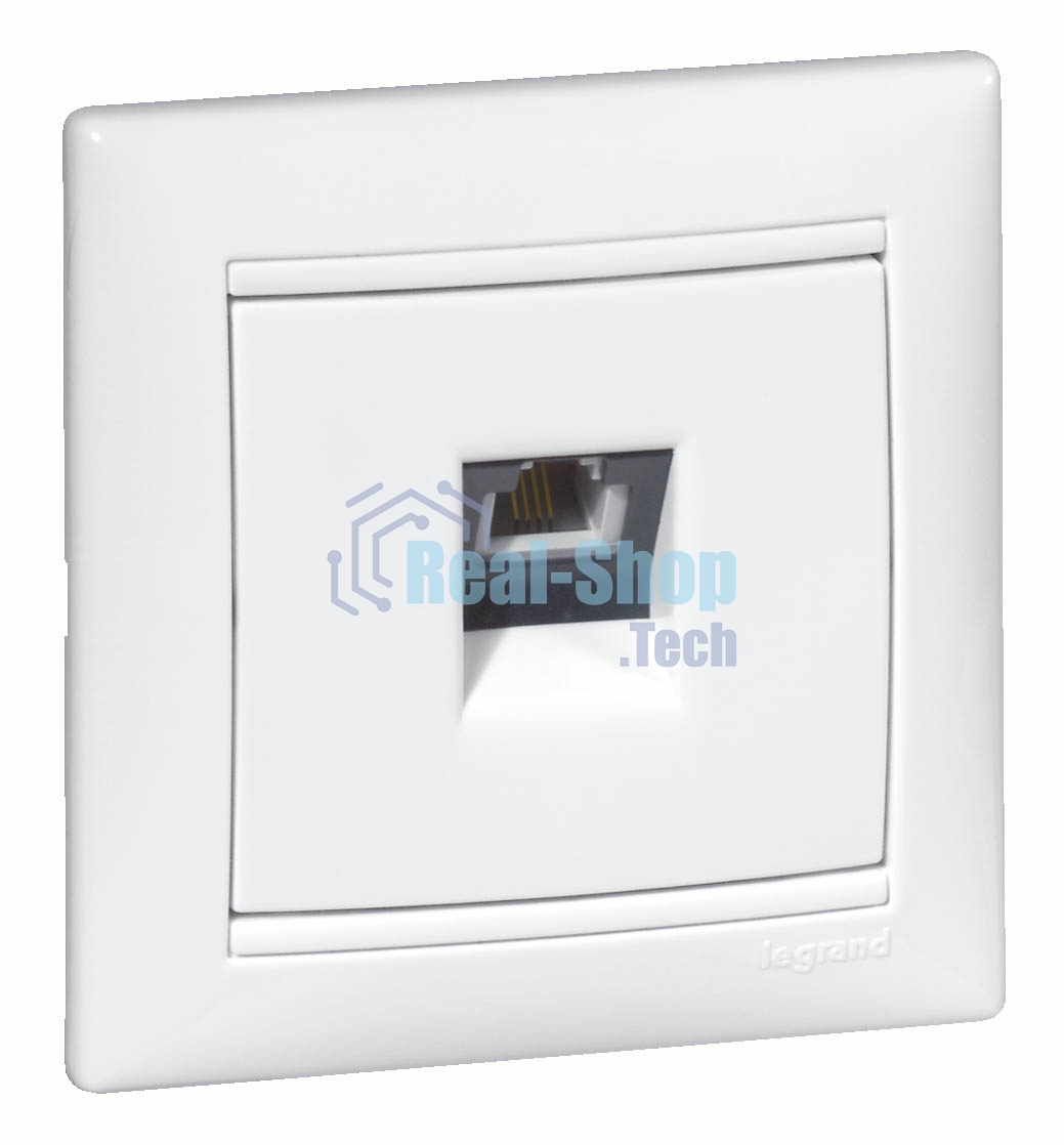 Legrand Legrand 774438 Розетка телефонная Valena RJ11 4 контакта 1 коннектор (белая)