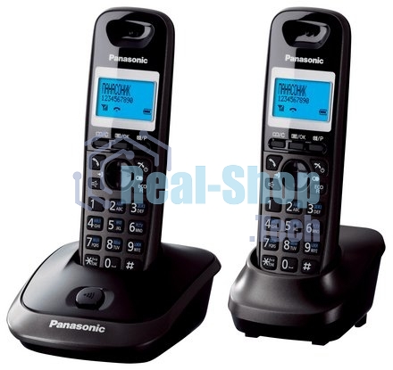 Телефон беспроводной (DECT) Panasonic KX-TG2512RU2 Доп трубка в комплекте, АОН, Caller ID, спикерфон, полифония