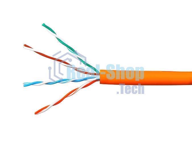 Кабель Cablexpert UPC-5051E-LSZH-4-CU indoor, UTP-LSZH 4x2x0.51, медный, кат.5e, однож., 305м, box, оранжевый