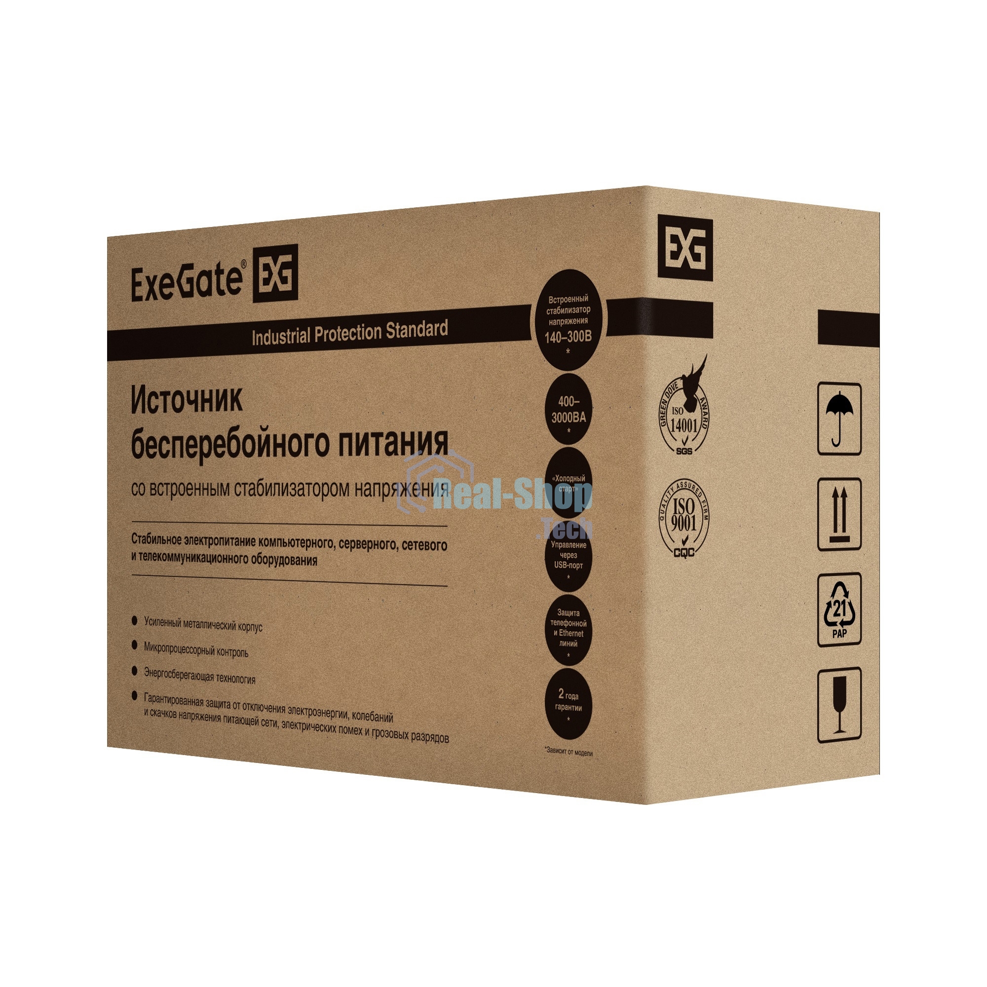 Источник бесперебойного питания ExeGate EP285517RUS SpecialPro Smart LLB-2000.LCD.AVR.C13.RJ.USB 2000VA/1200W, LCD, AVR, 6*IEC-C13, RJ45/11, USB, черный