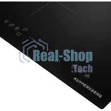Варочная панель Kuppersberg ICI 412, индукция, High-Tech, прямой край, 9 уровней мощности, бустер, Stop and Go, Flexi-zone, автоматическое отключение, таймер, индикатор остаточного тепла, сенсорное управление, черный
