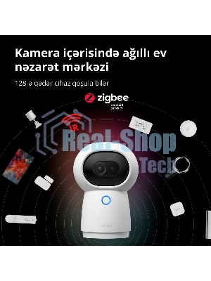 Камера AQARA Camera Hub G3/Камера+ управления/Управление жестами/Камера 360/2K 2304х1296p/Протокол связи:Zigbee/WiFi/Питание:USB-C/белый CH-H03
