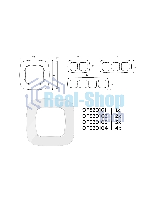 Рамка OMEGA Radian (Белый Стекло органическое) 3-ая OF320103