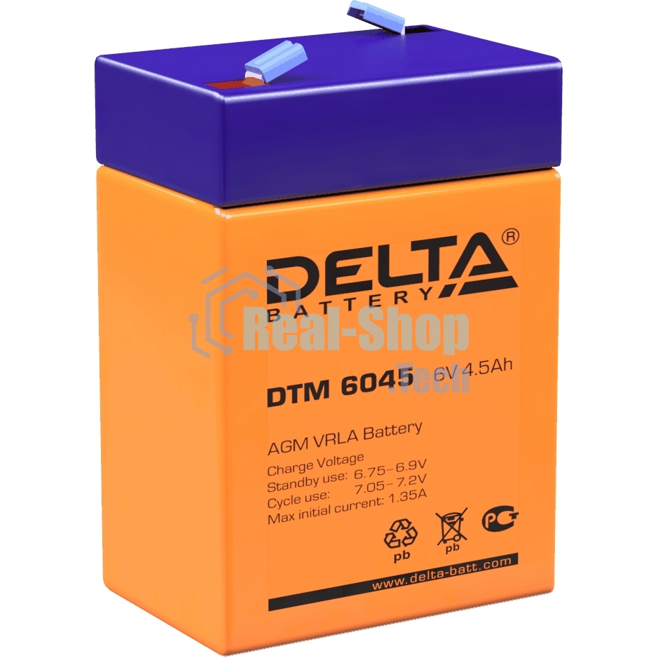 Батарея для ИБП Delta DTM 6045 (6V 4.5Ah)