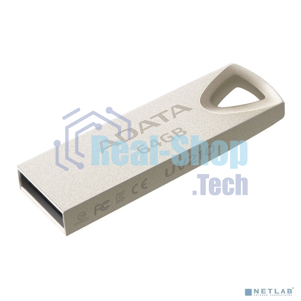 Флешка USB ADATA UV210 (AUV210-64G-RGD), 64Gb, USB 2.0, R/W 15/5, серебро
