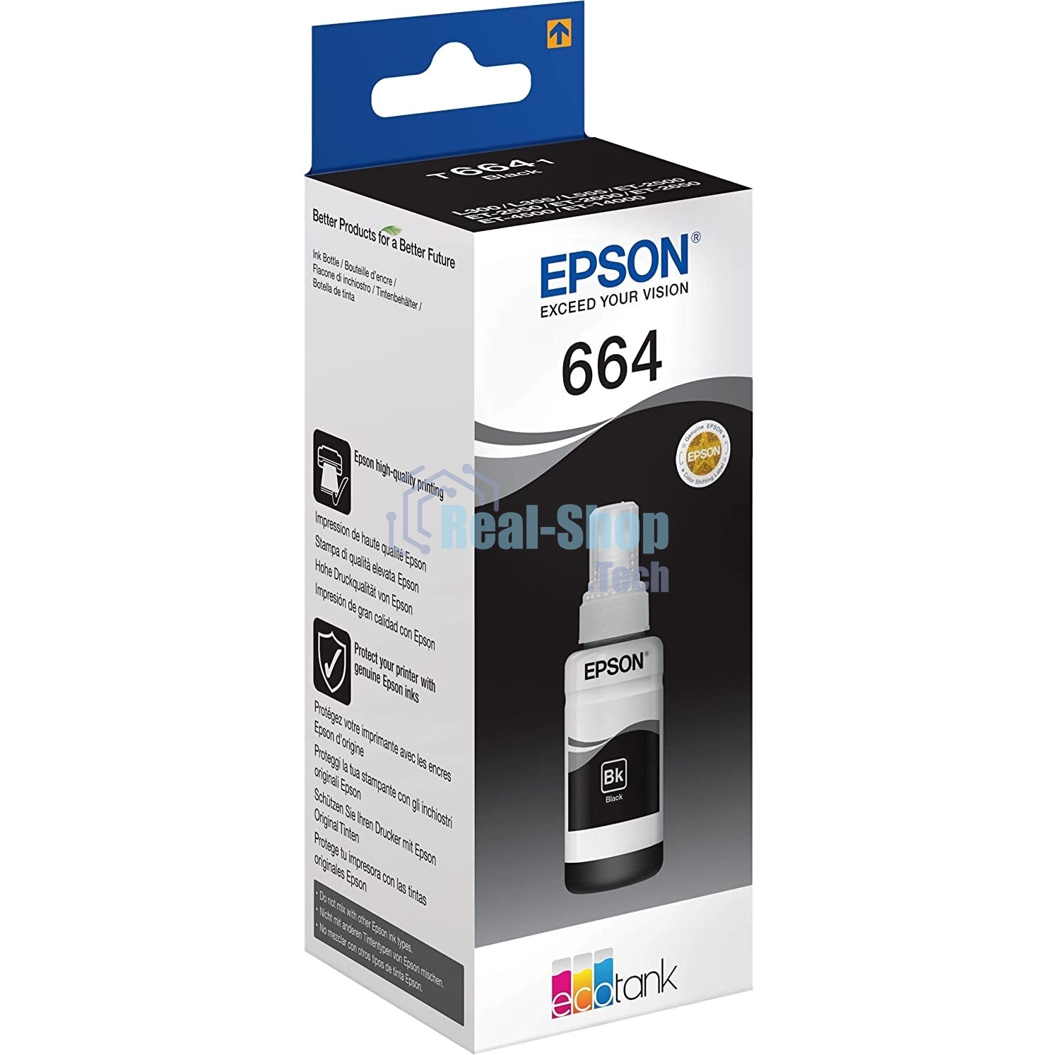 Чернила Epson L100/110/200/210/300/355/550/555 (O) C13T66414A, black, 70ml