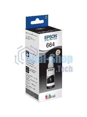 Чернила Epson L100/110/200/210/300/355/550/555 (O) C13T66414A, black, 70ml