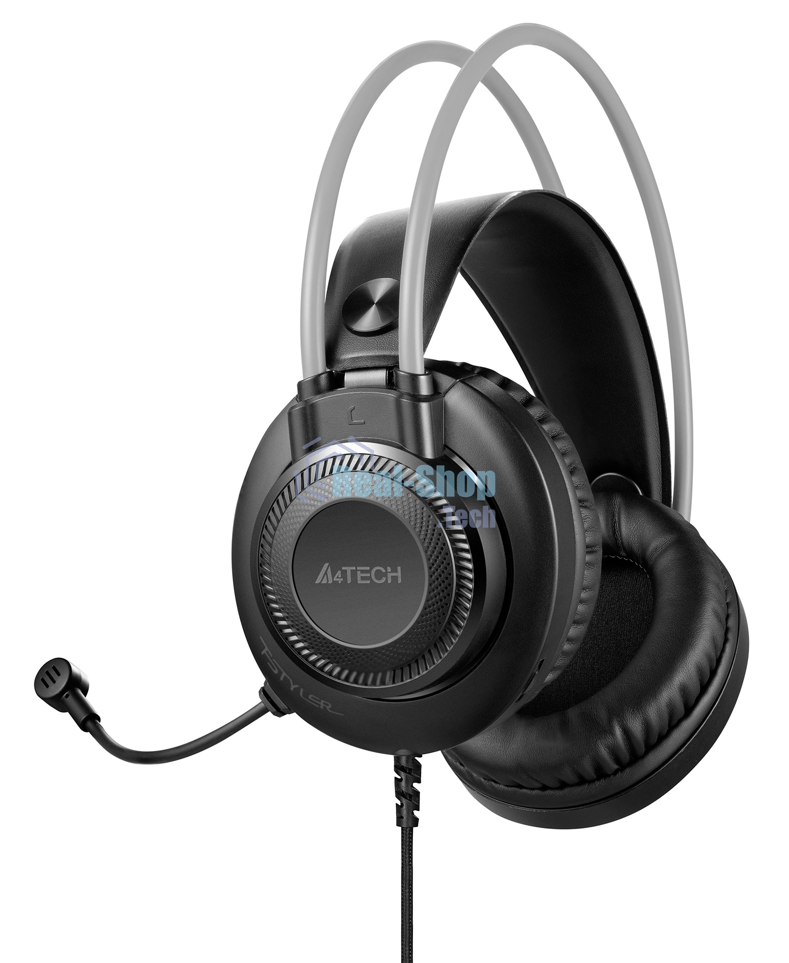 Гарнитура A4Tech Fstyler FH200U серый, проводная