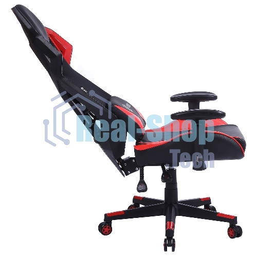 Кресло игровое Cactus CS-CHR-090BLR черный/красный, сиденье черный/красный, эко.кожа/сетка, крестовина пластик, пластик черный