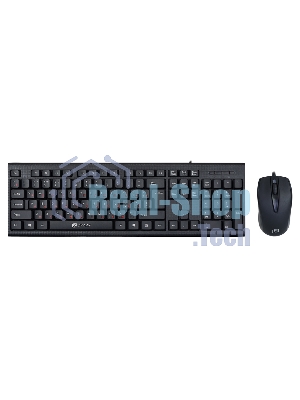 Комплект клавиатура+мышь Oklick 630M проводной, USB, 1600 DPI, чёрный