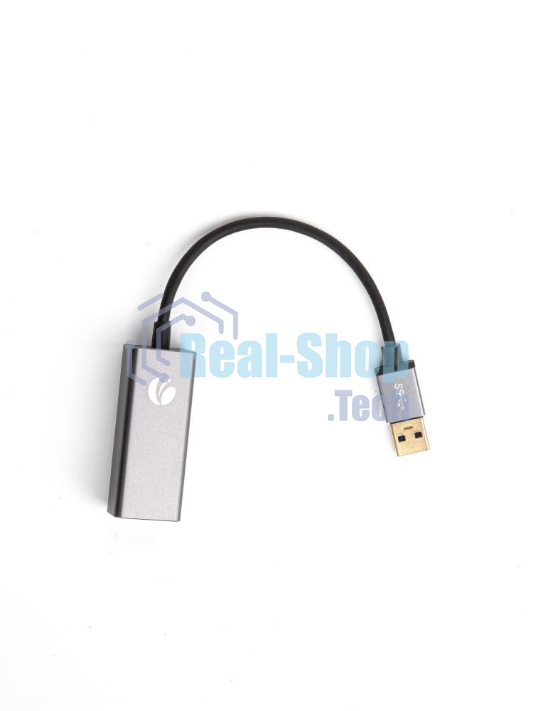 Кабель-переходник USB 3.0 (Am) --> LAN RJ-45 Ethernet 1000 Mbps, Aluminum Shell, VCOM DU312M
