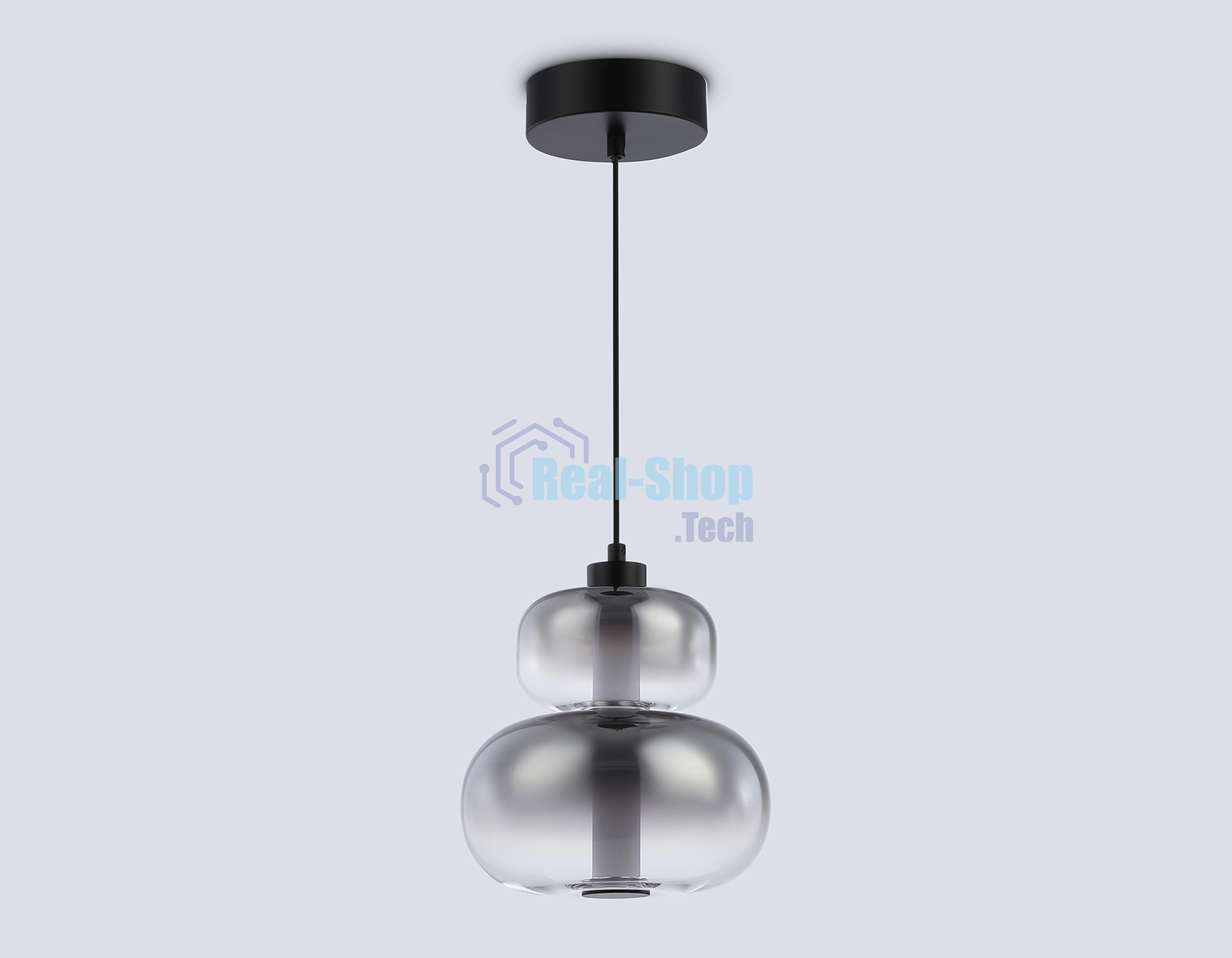 Подвесной светодиодный светильник Ambrella light LH11052 BK/SM черный/дымчатый 12W 3000K D230*265