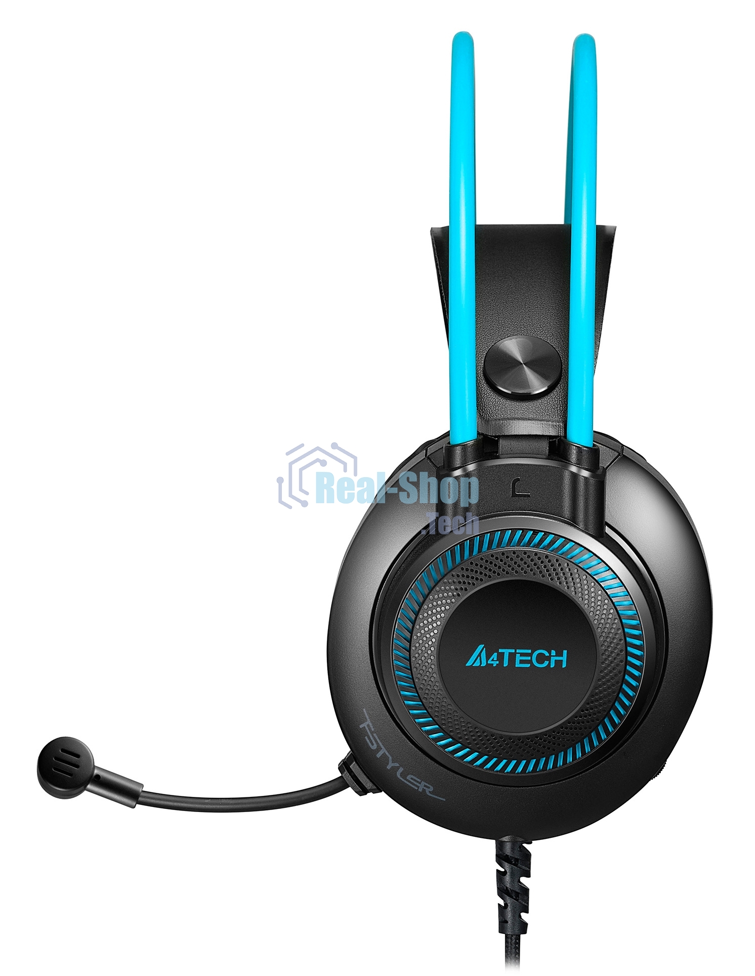 Гарнитура A4Tech Fstyler FH200U серый/синий, проводная