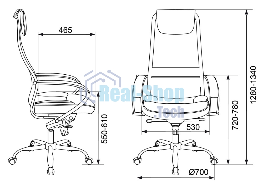 Кресло Бюрократ CH-609SL/BLACK TW-01 TW-11 черный, сетка
