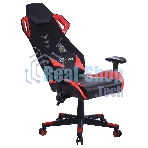 Кресло игровое Cactus CS-CHR-090BLR черный/красный, сиденье черный/красный, эко.кожа/сетка, крестовина пластик, пластик черный