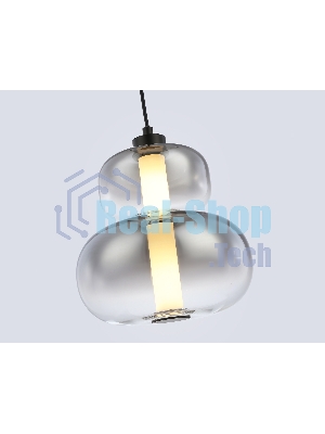 Подвесной светодиодный светильник Ambrella light LH11052 BK/SM черный/дымчатый 12W 3000K D230*265