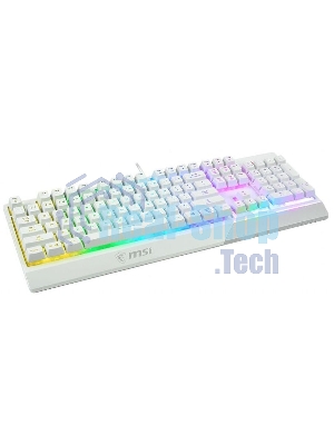 Клавиатура проводная MSI Vigor GK30 белый USB Multimedia for gamer LED (подставка для запястий)