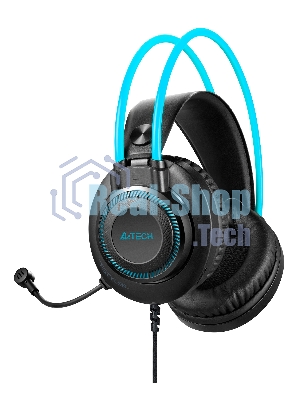 Гарнитура A4Tech Fstyler FH200U серый/синий, проводная