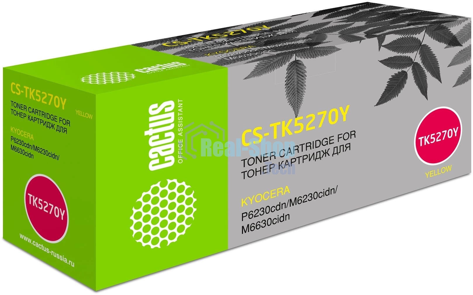 Картридж лазерный Cactus CS-TK5270Y желтый (6000 стр.) для Kyocera ECOSYS P6230cdn, M6230cidn, M6630cidn