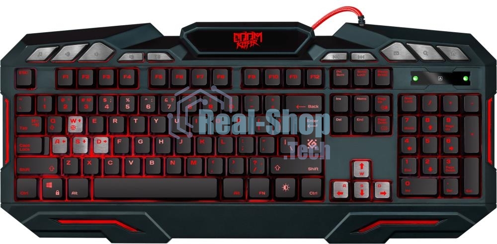 Клавиатура проводная Defender Doom Keeper GK-100DL RU, USB, черный