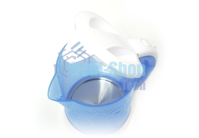 Электрочайник Centek CT-0054 синий, 0.6 л, 650 Вт, скрытый нагревательный элемент