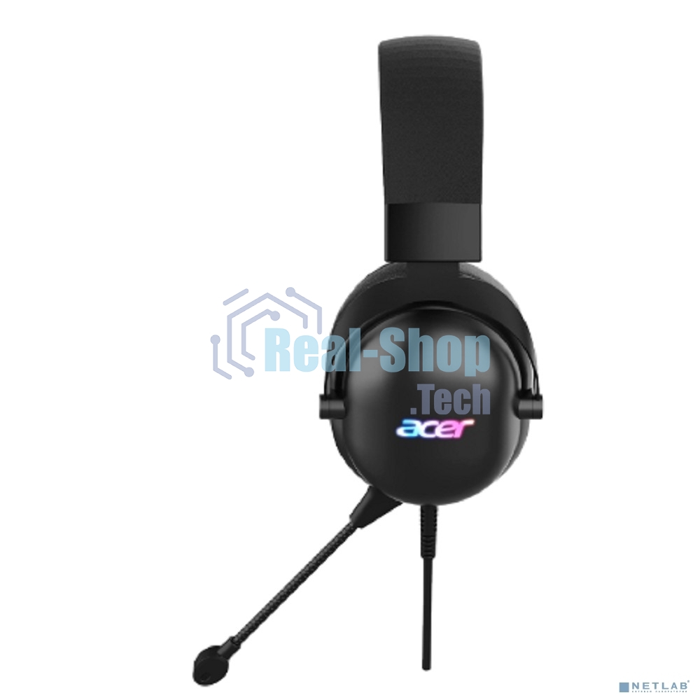 Гарнитура Acer AHW122 чёрный, проводная, USB, подсветка
