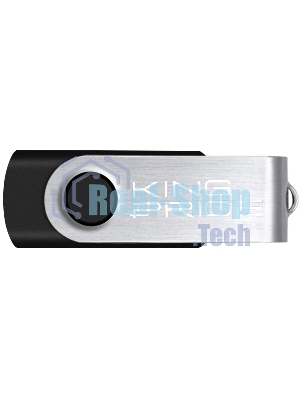 Флешка USB KingPrice KPFD2 (KPFD2A064ABK), 64Gb, USB 2.0, R/W 20/10, черный/серебристый