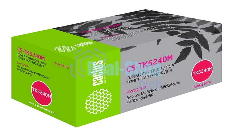 Картридж лазерный Cactus CS-TK5240M пурпурный (3000 стр.) для Kyocera Ecosys M5526cdn/M5526cdw/P5026cdn/P5026cdw