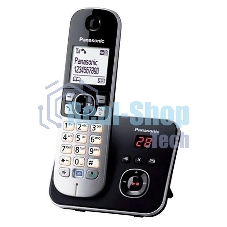 Телефон беспроводной (DECT) Panasonic KX-TG6821RUB черный, автоответчик,определитель номера,телефонный справочник 120 зап.
