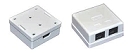 Настенная информационная розетка RJ45 8P8C, кат.5Е, UTP, 1-порт, белая 