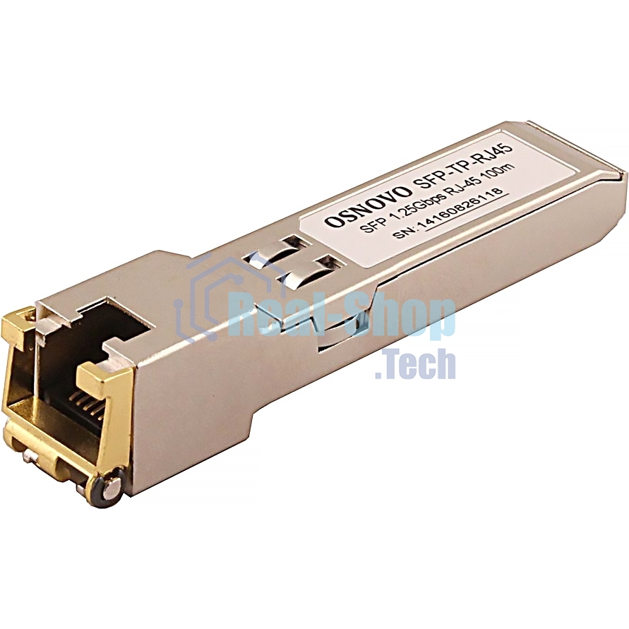 Трансивер OSNOVO Медный SFP модуль GE, до 1,25 Гбит/с, до 100м