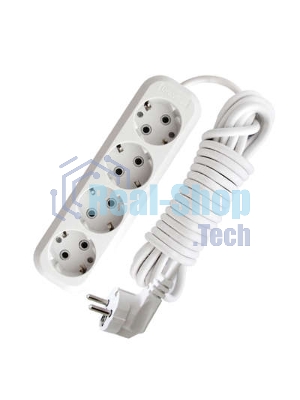 Удлинитель 4х3 м с заземл. 16А IP20 Е-304 АБС-пл. ПВС 3х1 UNIVersal 9631981