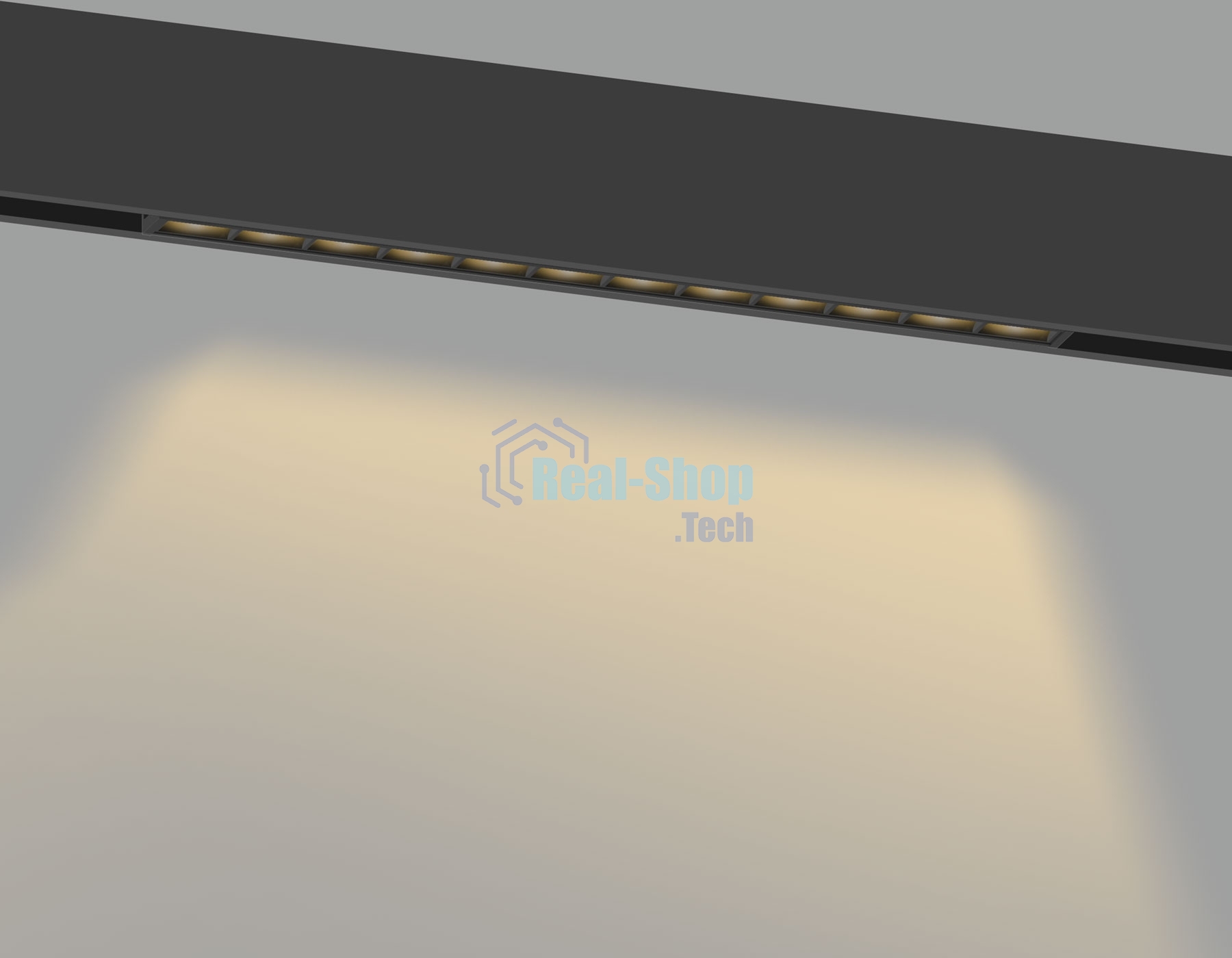 Трековый светильник GL2345 BK черный IP20 30W 3CCT 3000-6400K 48V 600*10*37