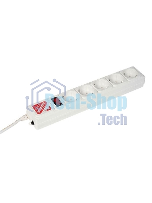 Сетевой фильтр Powercube SPG-B-10-WHITE 3 м, 5 розеток, белый, коробка