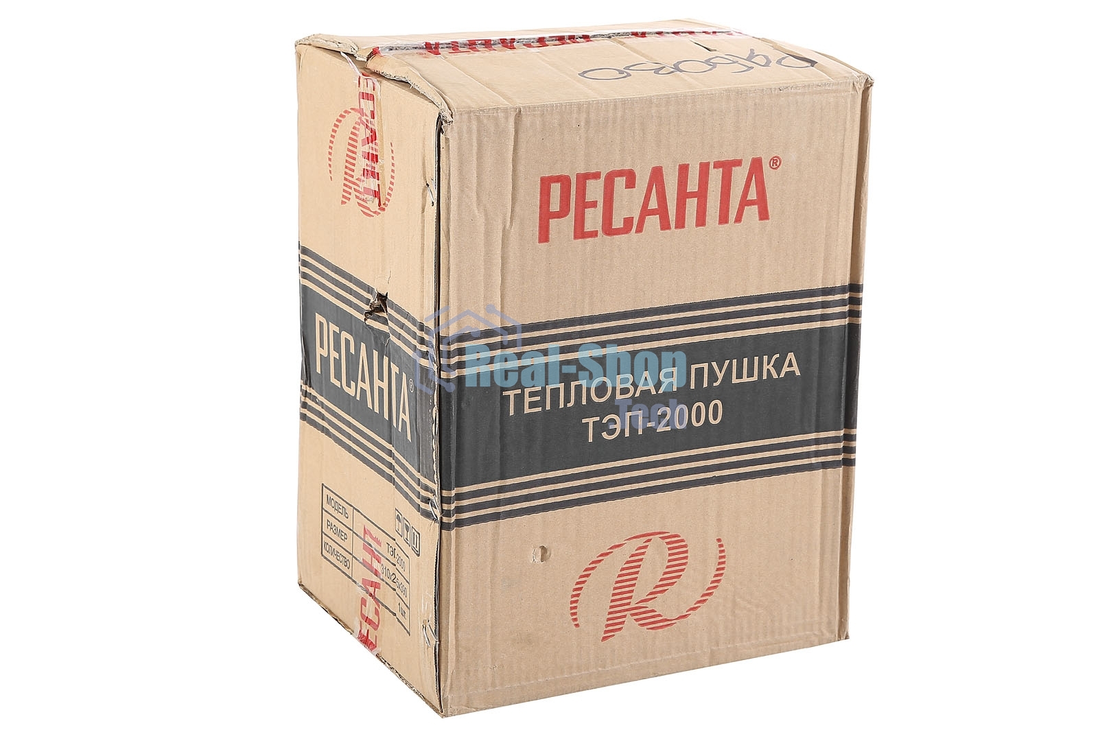 Тепловые пушки Ресанта ТЭП-2000 67/1/1 Тепловая электрическая пушкаквадратная, 220В, 650/1300/2000 Вт, 4,7 кг
