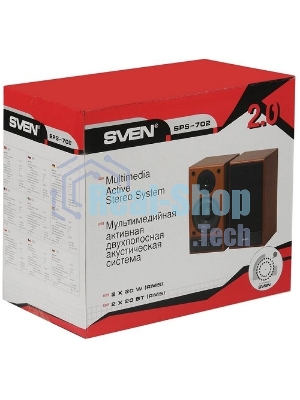 Акустическая система SVEN SPS-702 2.0 коричневый/орех 40Вт