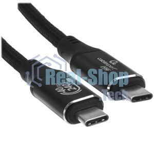Кабель USB4.0 Cablexpert CC-USB4-CMCM-BR-1.8M, Type-C/Type-C, 5А, 240Вт, PD3.1/QC4.0, 40Gbps, медь, Pro, 1.8м, черный, пакет