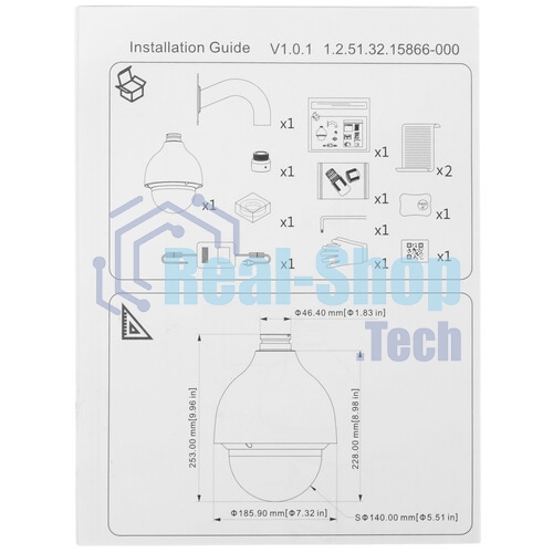 Камера видеонаблюдения IP Dahua DH-SD50432GB-HNR 4.8-154мм корп.:белый
