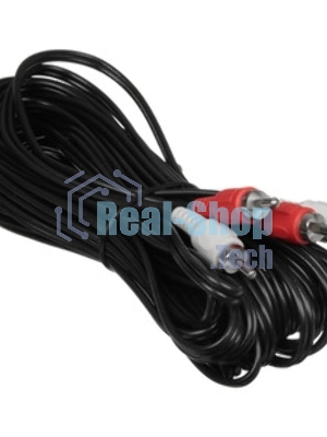 Кабель аудио Cablexpert CCA-2R2R-10M-N, 2xRCA/2xRCA, 10м, черный, пакет