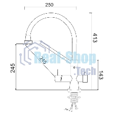 SUS127G-016F-015 Смеситель для кухни с переключением фильтра, ø35