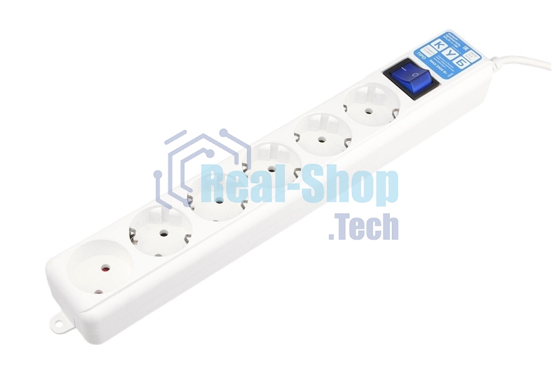 Фильтр-удлинитель PowerCube PRO (SPL(5+1)-16B-P-5М) 5.0 м, LC контур - подавление В/Ч помех, 16А/3,5 кВт