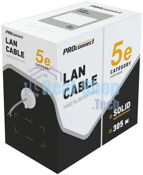 Кабель PROconnect Кабель FTP cat.5e 4 пары (305м) 0.51 мм