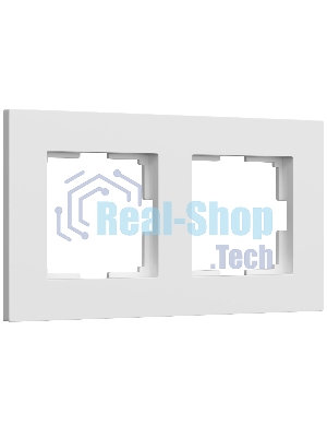 Рамка на 2 поста Slab (белый софт) W0022961