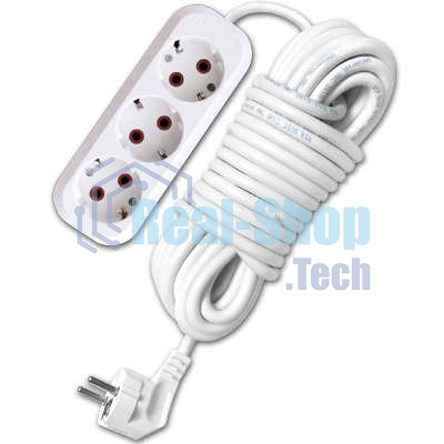 Удлинитель 3х5 м с заземл. 10А IP20 У10-554 ПВС 3х0.75 UNIVersal 554-05