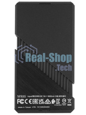Внешний SSD ADATA SE920, 2Tb, USB 4 Type-C, R/W 3800/3700, черный