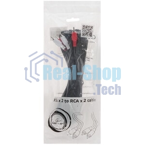 Кабель аудио Cablexpert CCA-2R2R-1.8M-N, 2xRCA/2xRCA, 1.8м, черный, пакет