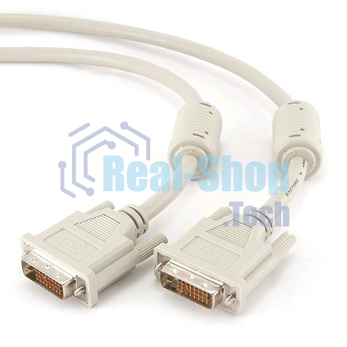 Кабель DVI-D dual link Gembird, 3.0м, 25M/25M, экран, феррит.кольца, пакет